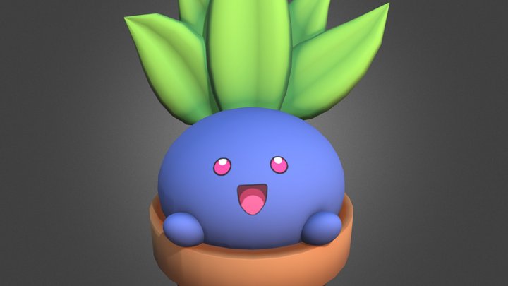 Oddish in a Flowerpot (Pokemon) 3D Model