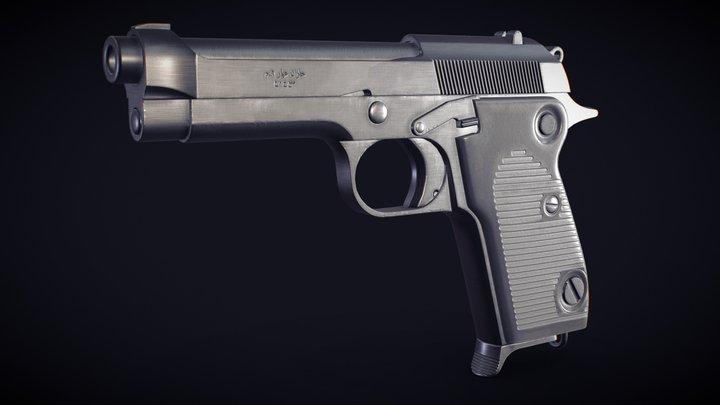 Helwan Brigadier - Beretta M1951 Pistol 3D Model