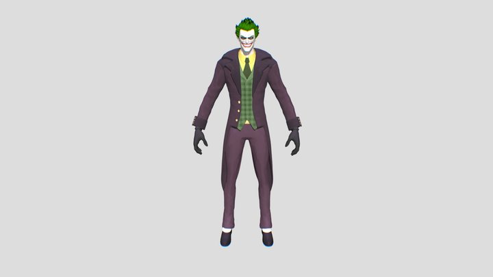 Joker with Sylized Textures 3D Model