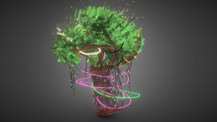 Cable Tree Concept: Open Brush Model 3D Model