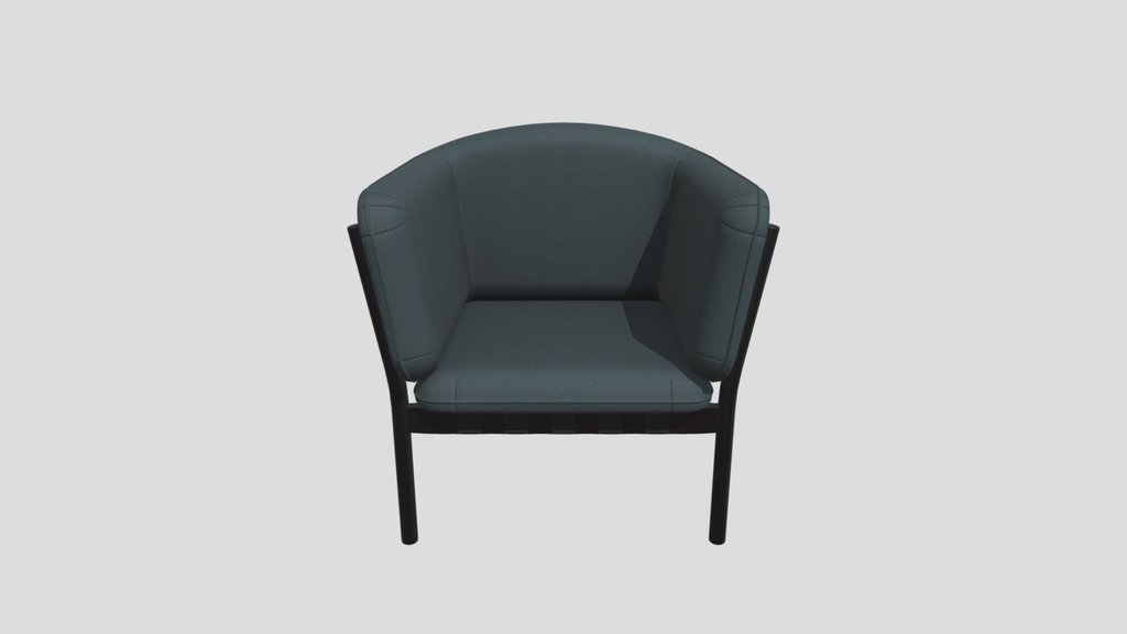Dowel Lounge Armchair B123 Black Grain