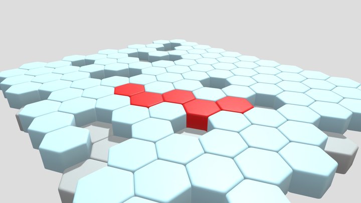 Hexagon Grid 3D Model