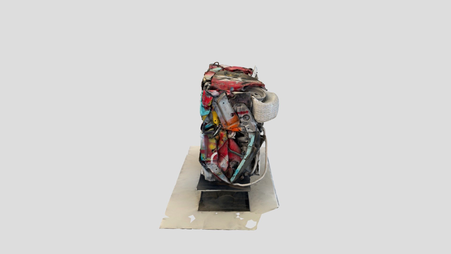 Crushed Car Art Art Basel Miami 2021 Download Free 3D model by Jake