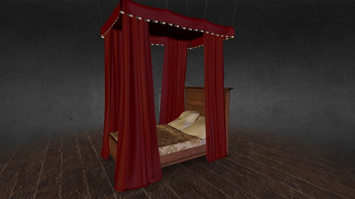 Medieval Bed 3D Model