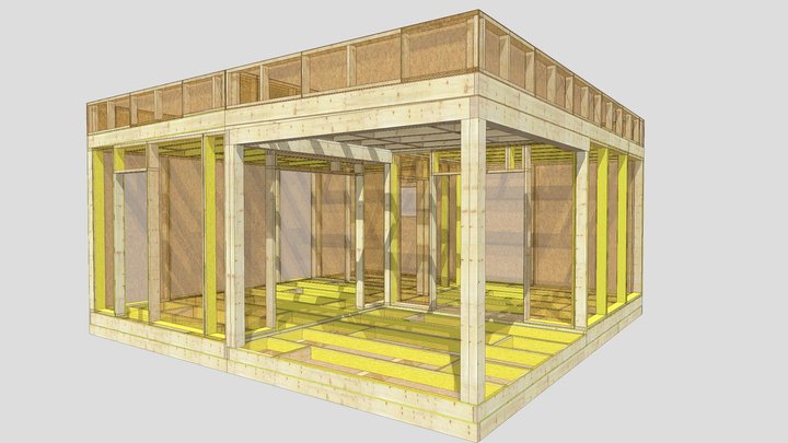 M2301 - 3D модель проекту модульного будинку 3D Model