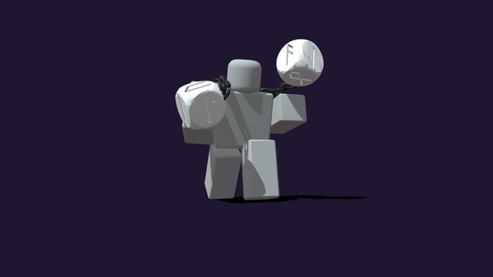 Cryptic Dice - Blade Ball Sword Idea 3D Model