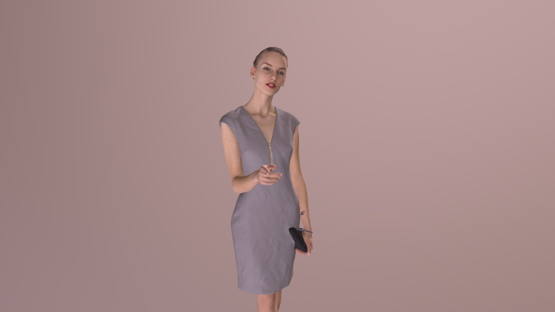 Casual Woman Elegant Pointing Barbara