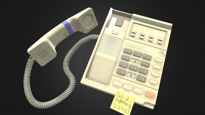 Old Office Phone 3D Model