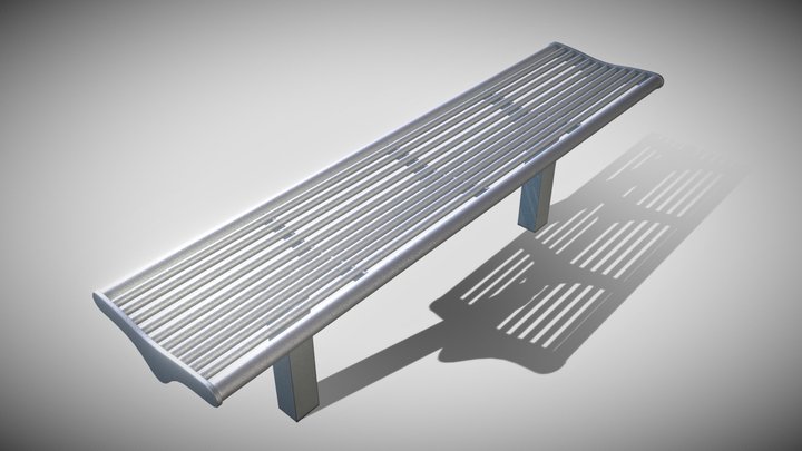 Bench [5] (Low-Poly) (Basic-Version) 3D Model