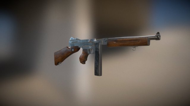 Thompson Submachine Gun 3D Model
