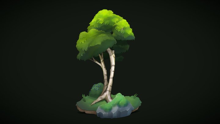 2.5D Tree 3D Model