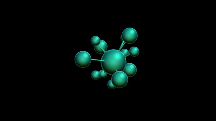 Salzman Molecule OBJ NO ANIMATION 3D Model