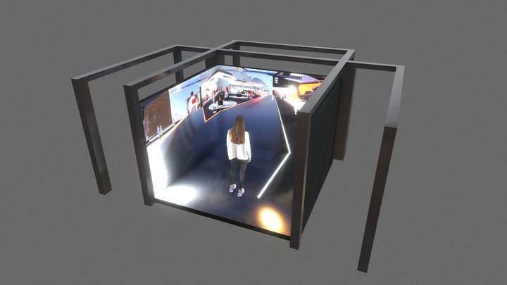 CAVE projection retroprojection 3D Model