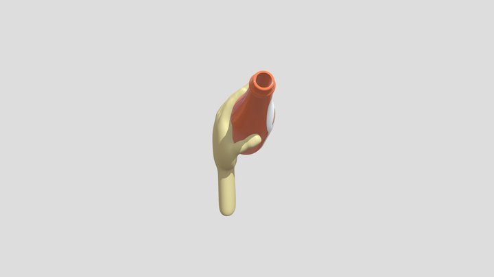 4. Mano Con Botella 3D Model