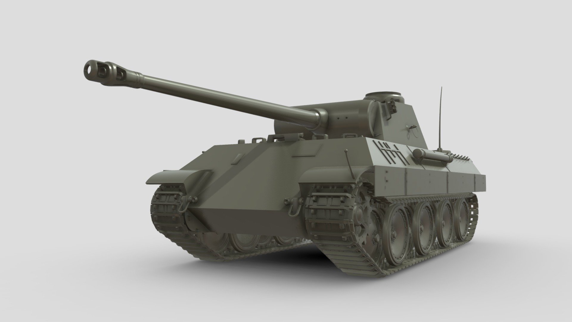 Panzerkampfwagen V Panther - 3D model by CWR Pawel Hyciek (@invi99 ...