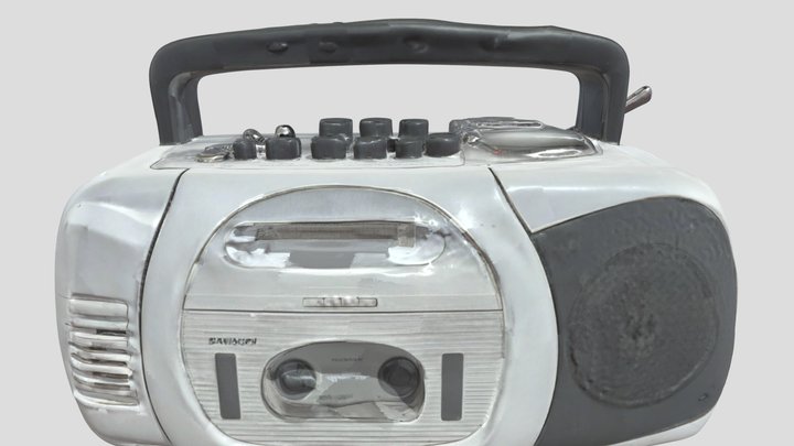 เครื่องเล่นวิทยุเทปพกพา (Cassette Player) 3D Model
