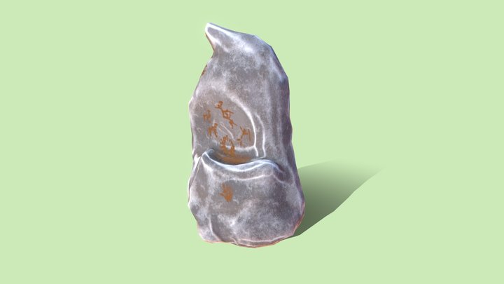 Caveman Rock Bust 3D Model