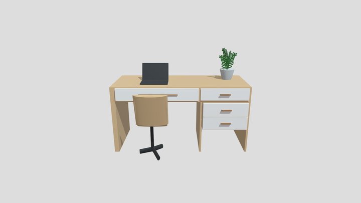 Aini - Desk 3D Model