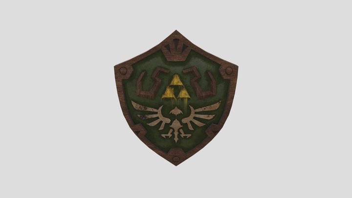 Ancient Hylian Shield 3D Model