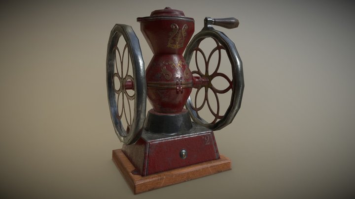 Vintage Coffee Grinder 3D Model