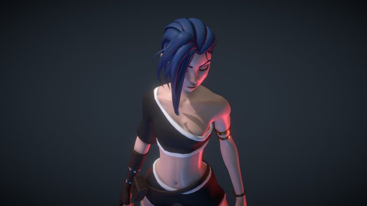 Jinx (Arcane) - Texture & Pose 3D Model