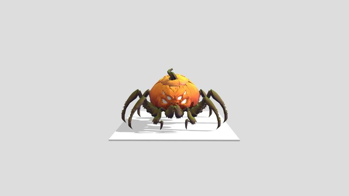 Pumkin_SpiderIdle 3D Model
