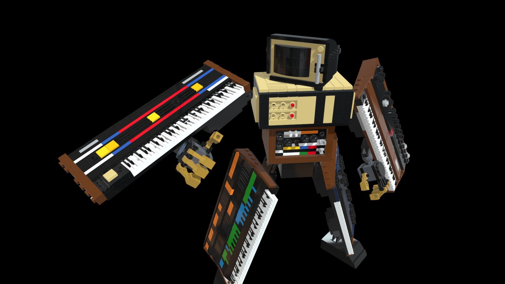 Synth Robot 3D model by musicalbrick [86a67db] Sketchfab
