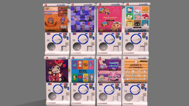 Gacha Capsule Machine 3D Model