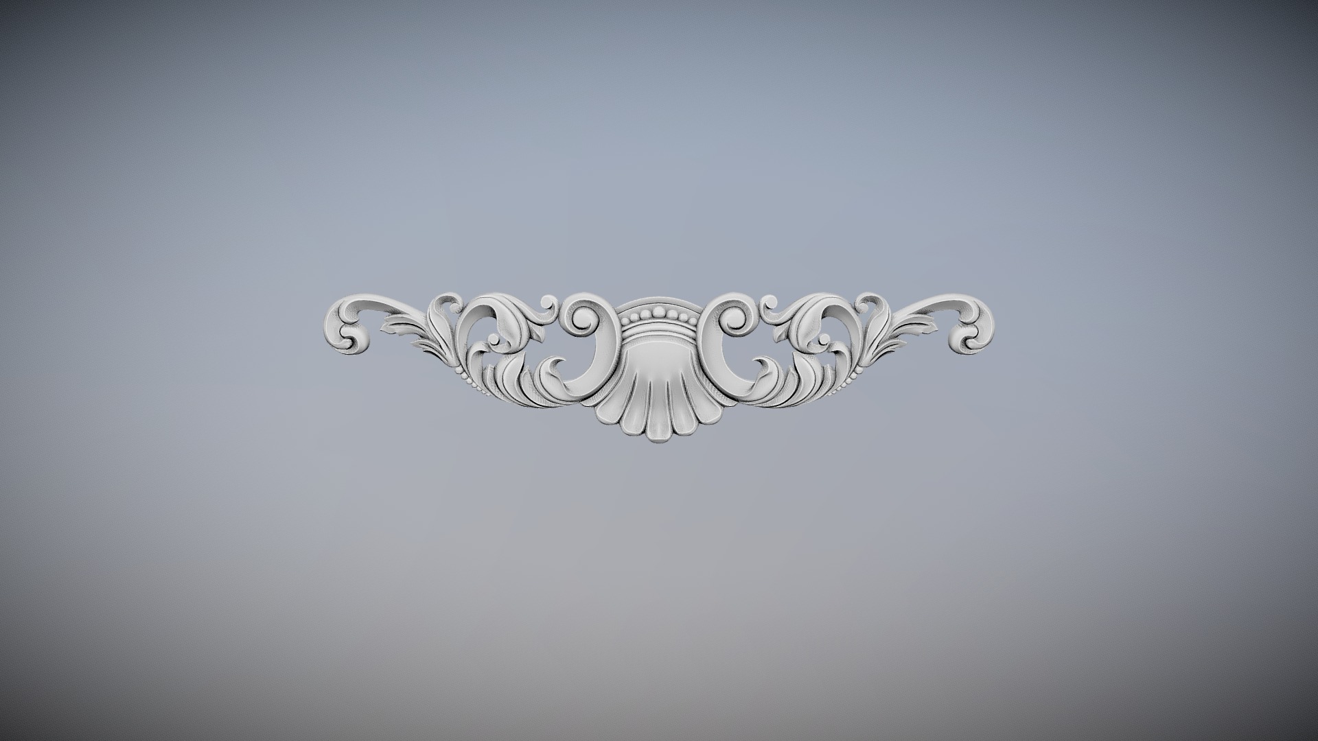 3D model Center decor - This is a 3D model of the Center decor. The 3D model is about a logo with a word on it.