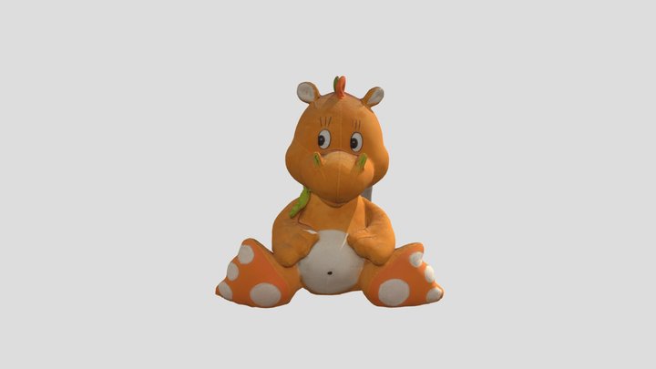 Orange dragon 3D Model