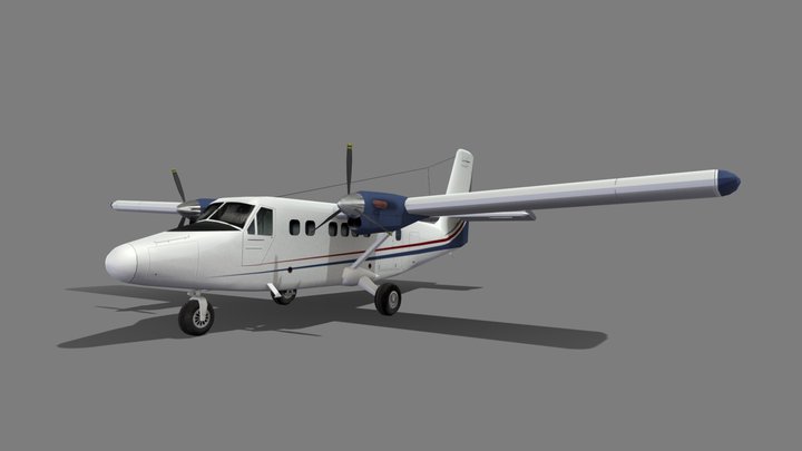 De Havilland Canada DHC-6 Twin Otter Static 3D Model