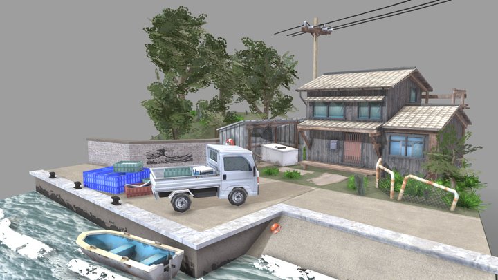 DAE Diorama - By the ocean 3D Model