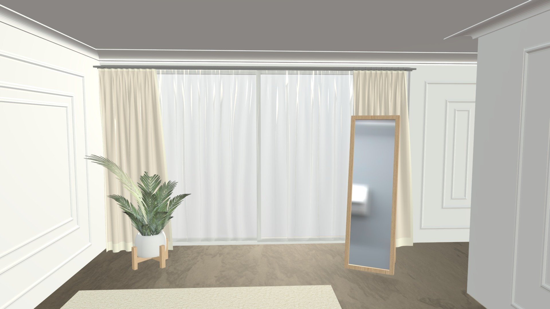 3d Living Room Curtains