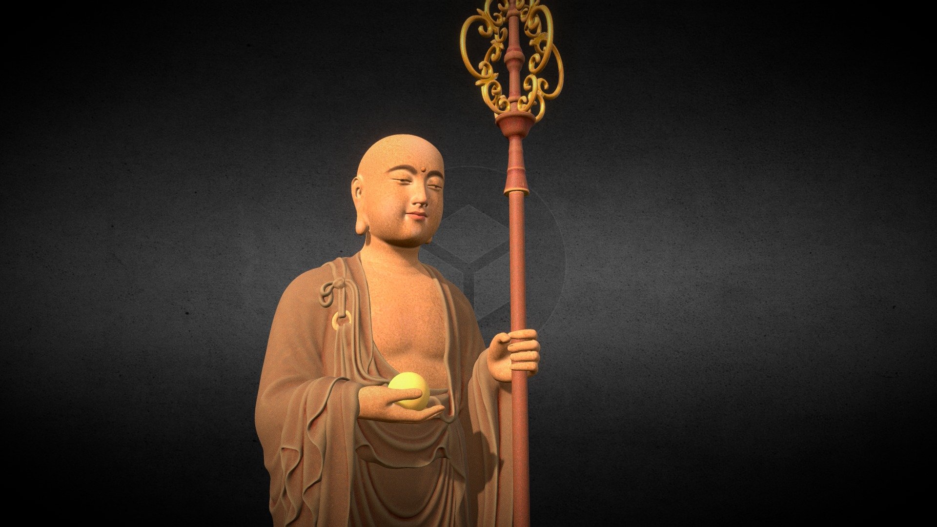 Ksitigarbha Bodhisattva - Statue - Download Free 3D model by Truong ...