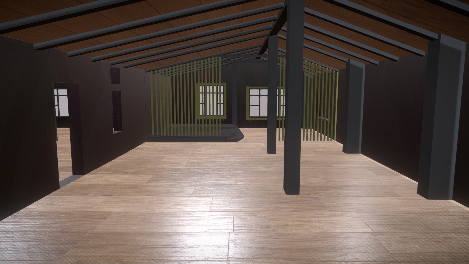Interior gallery for VR or games — Sketchfab embed 3D viewer