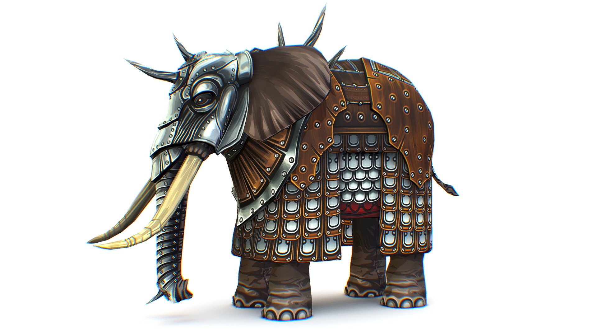 Indian Battle Elephant Heavy Armor. - Buy Royalty Free 3D model by Oleg ...