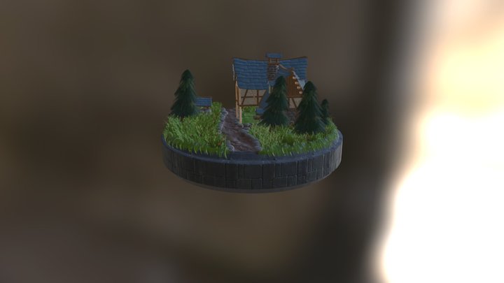 Handpainted house 3D Model