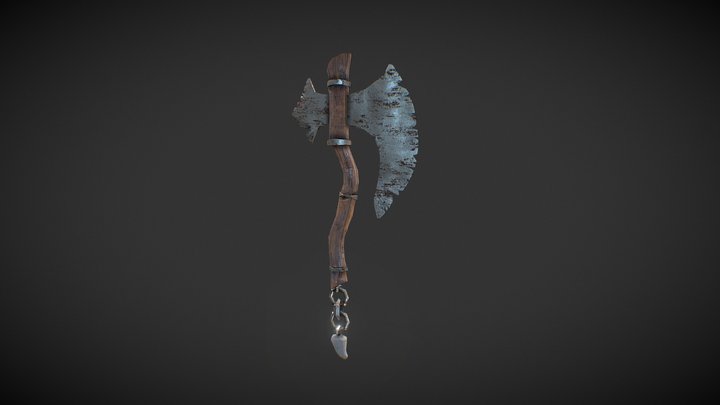 Ancient One-Handed Axe 3D Model