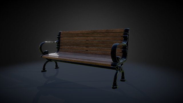 Bench Park Med 3D Model