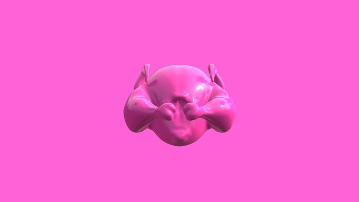 Pink Chicken 3D Model