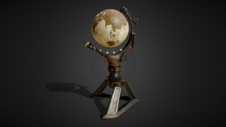 Steampunk Globe 3D Model