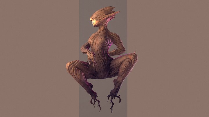 Lady Tree 3D Model