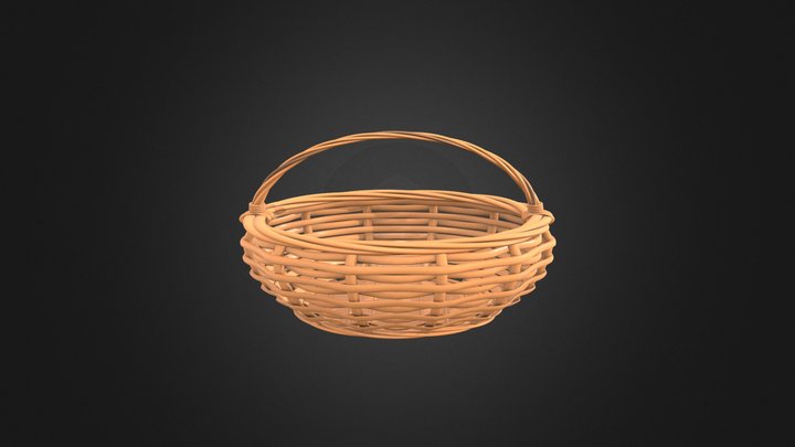Wicker Basket 3D Model