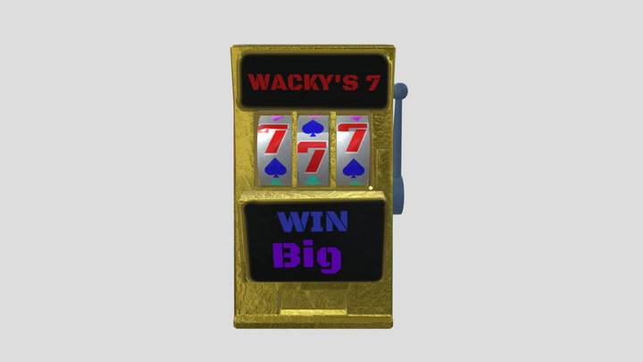 Slot Machine_ Coloured(Gold) 3D Model