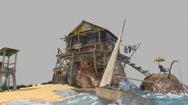 DAE Diorama - By the ocean 3D Model