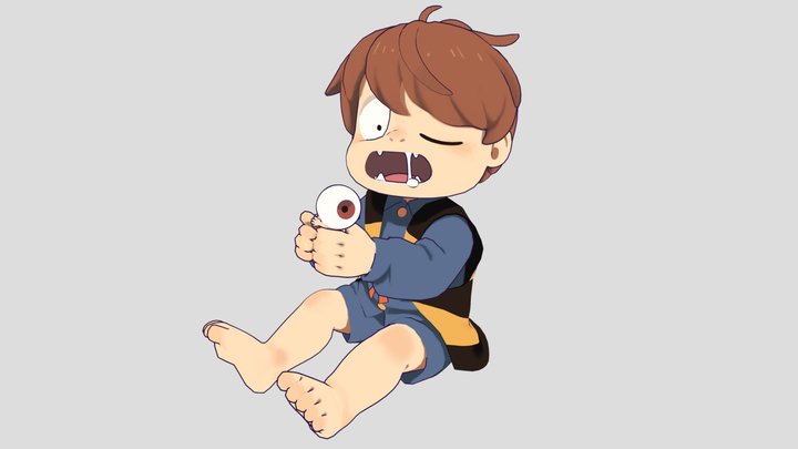 Baby Kitaro wants to put his dad in his mouth 3D Model