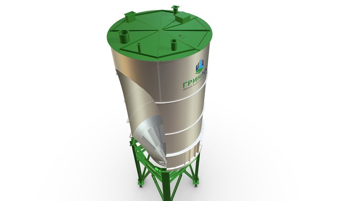 Силос цементный Гринлос 275т 3D Model