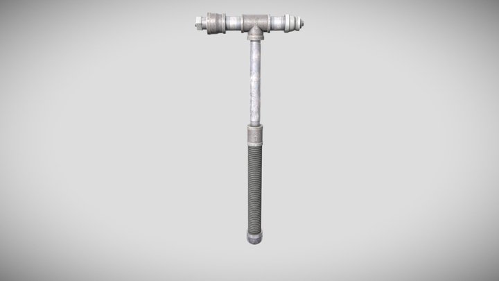 Hummer pipe - Blender weapon model 3D Model