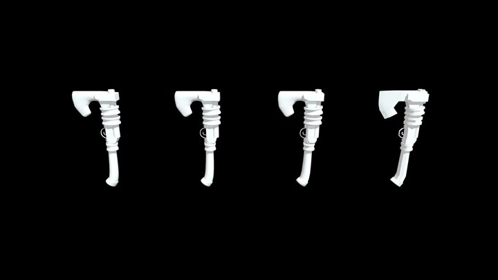 Lods axegun Tobias Pedrozo 3D Model
