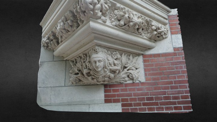 Corner Ornement - building next to Rijk Museum 3D Model